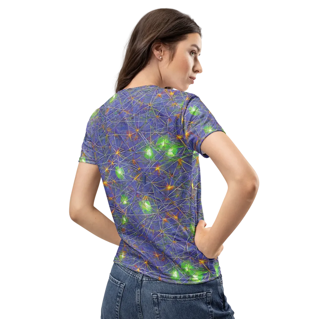 Violet Voltage on Women's Crew Neck T-Shirt — Back