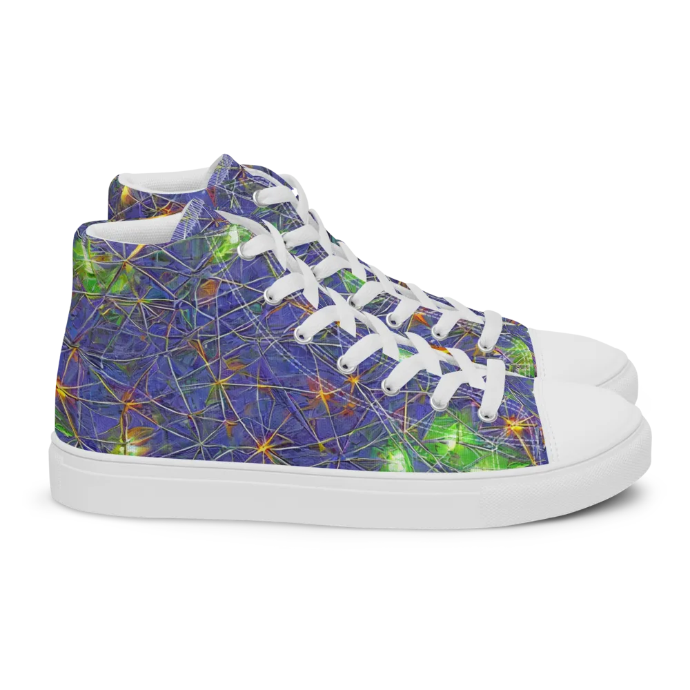 Violet Voltage on Women's High Top Canvas Shoes — Right