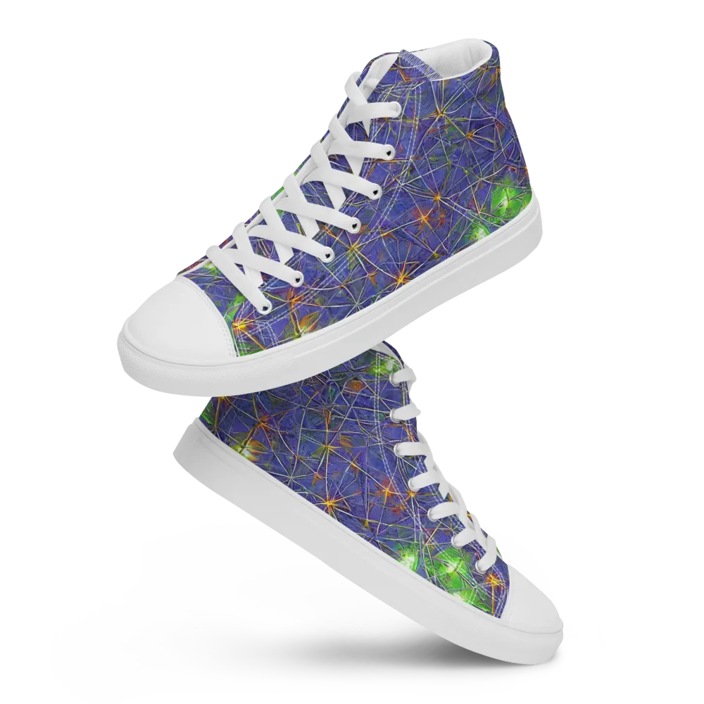 Violet Voltage on Women's High Top Canvas Shoes — Front