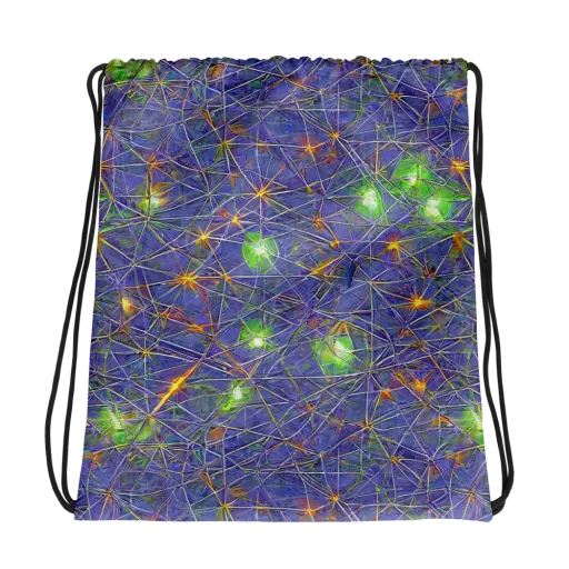 Violet Voltage on a Drawstring Bag