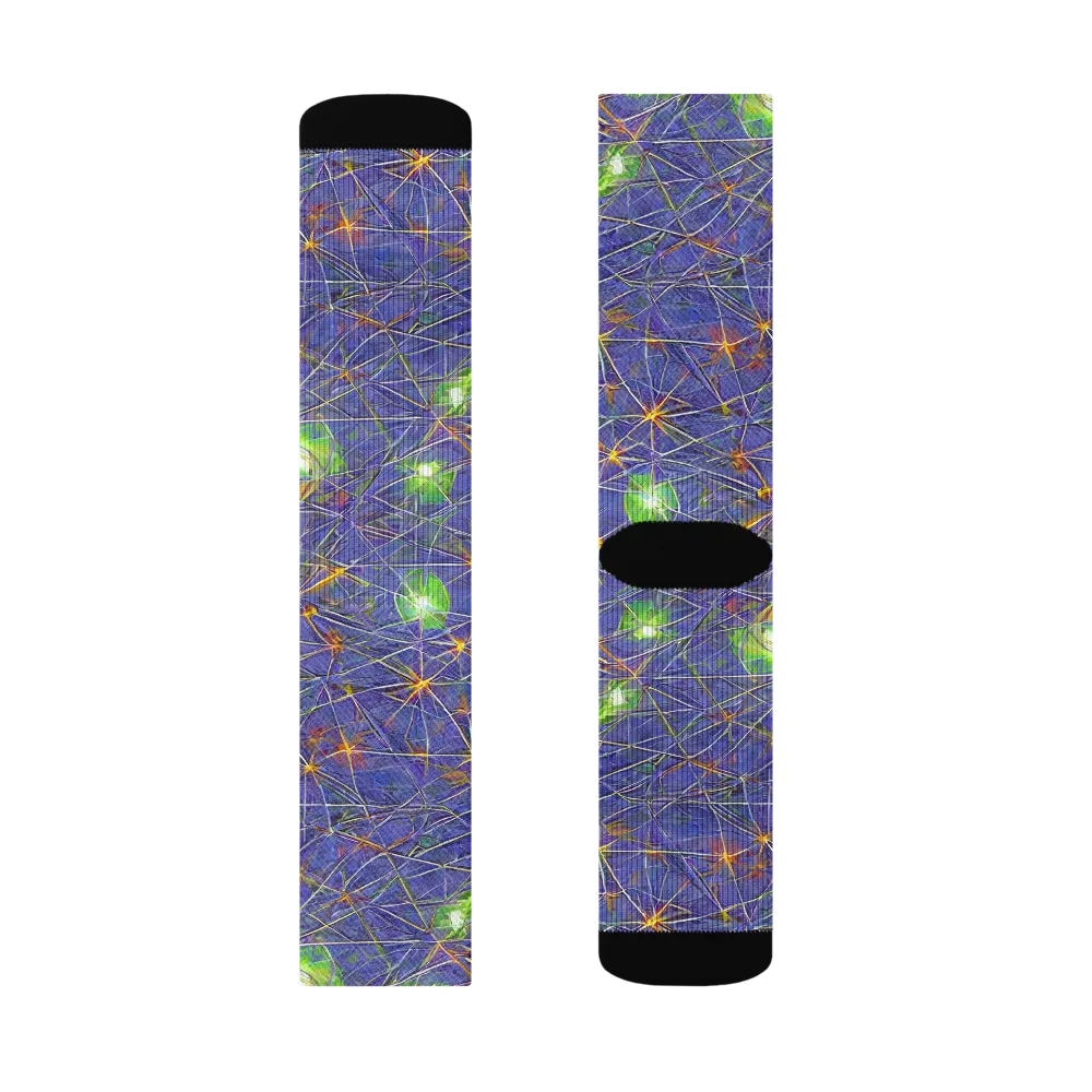 Violet Voltage on Socks — Right Sock