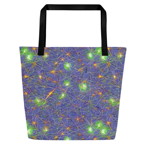 Violet Voltage on a Large Tote Bag W/ Pocket