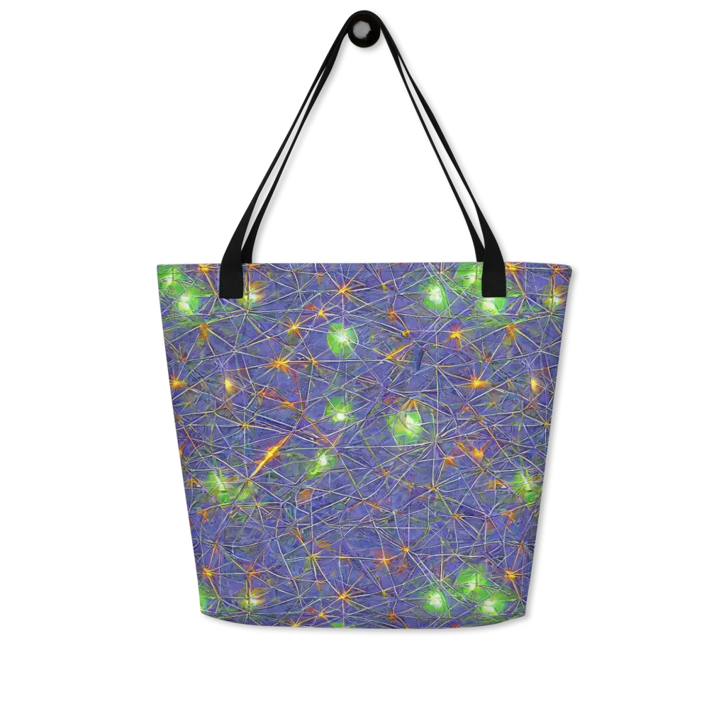 Violet Voltage on Large Tote Bag W/ Pocket — Front