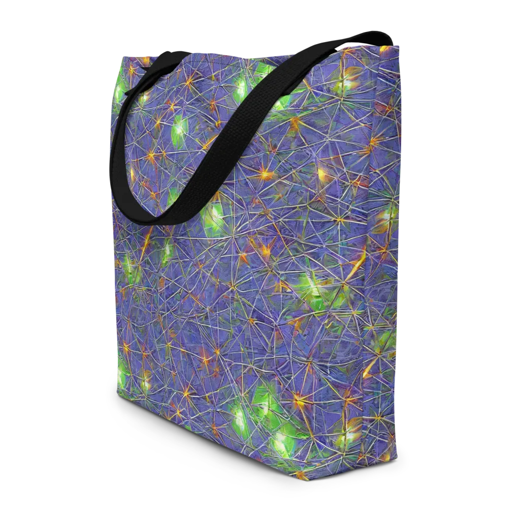 Violet Voltage on Large Tote Bag W/ Pocket — Front