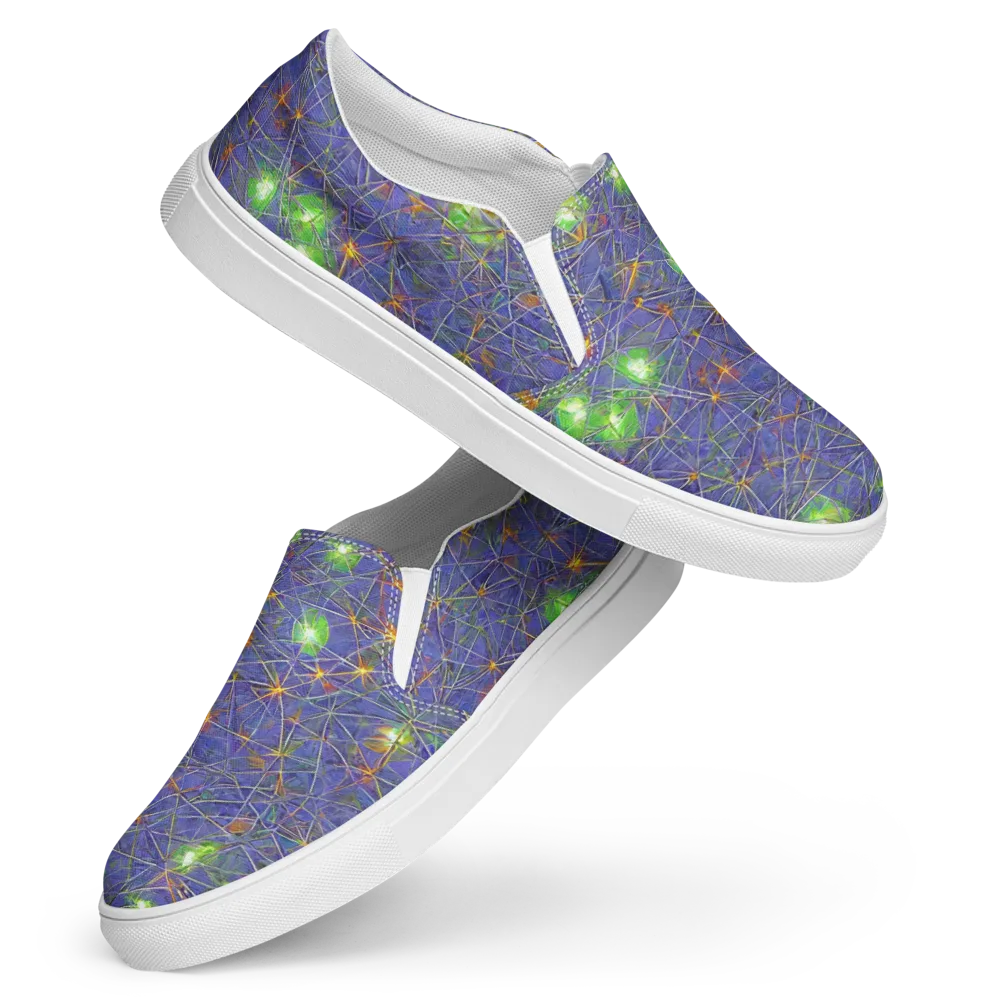 Violet Voltage on Women's Slip-On Canvas Shoes — Front