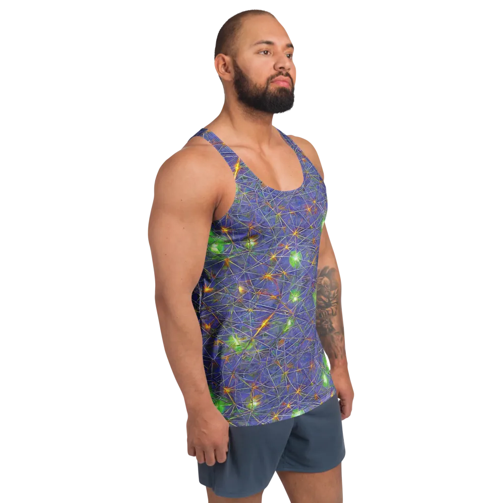 Violet Voltage on Men's Tank Top — Right Front
