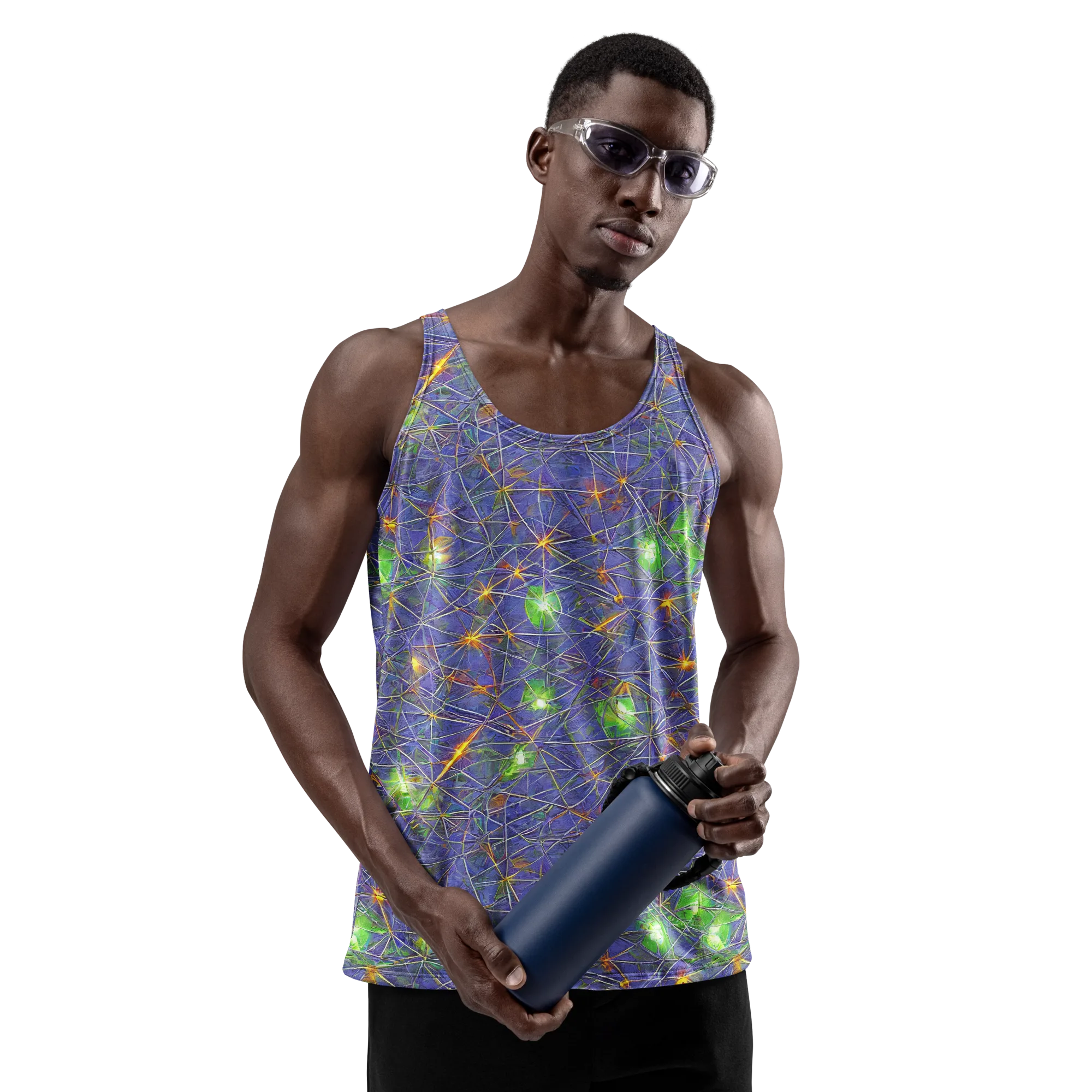 Violet Voltage on Men's Tank Top — Front