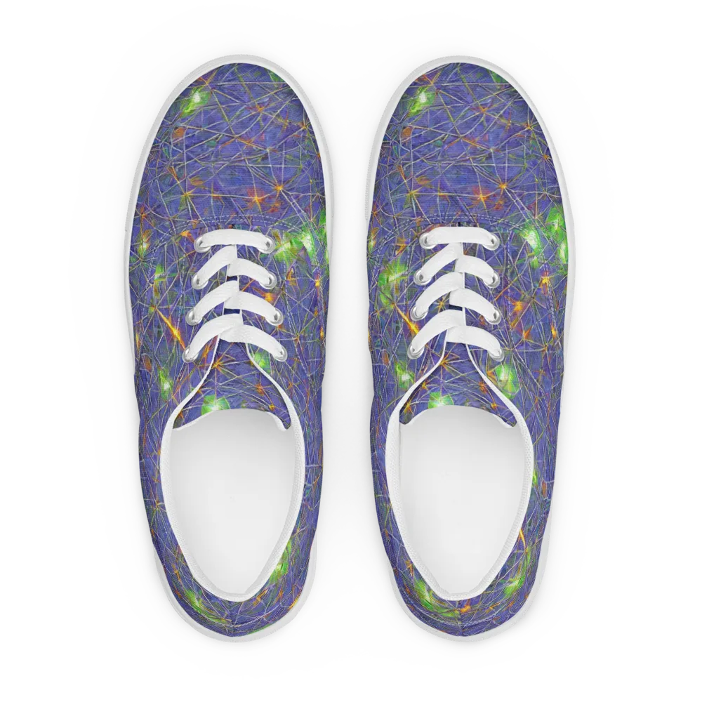 Violet Voltage on Men's Lace-Up Canvas Shoes — Front