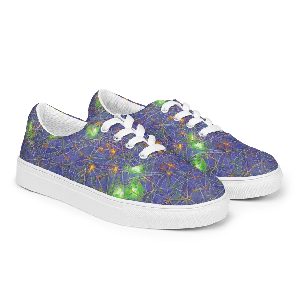 Violet Voltage on Men's Lace-Up Canvas Shoes — Right Front