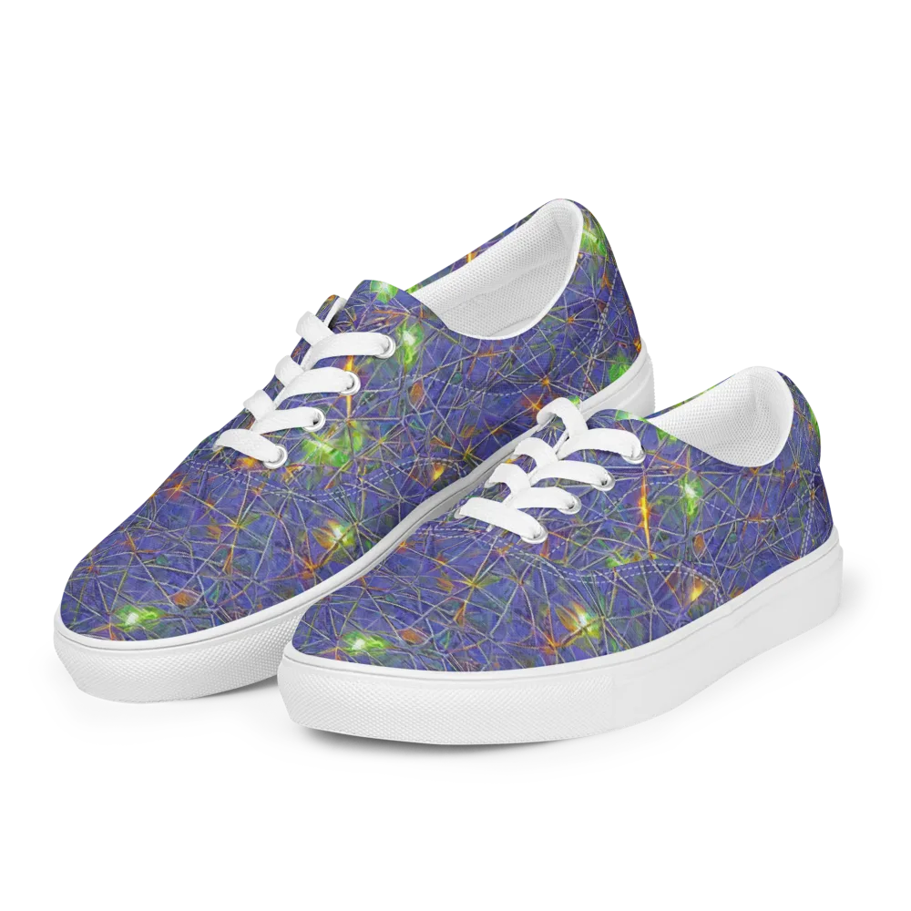Violet Voltage on Men's Lace-Up Canvas Shoes — Left Front