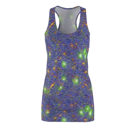 Violet Voltage on a Racerback Dress