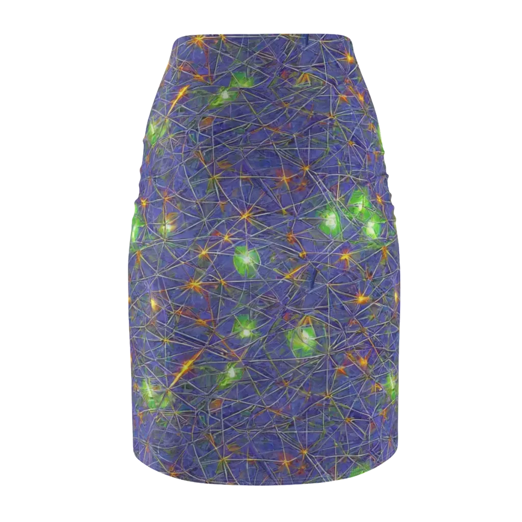 Violet Voltage on Pencil Skirt — Back
