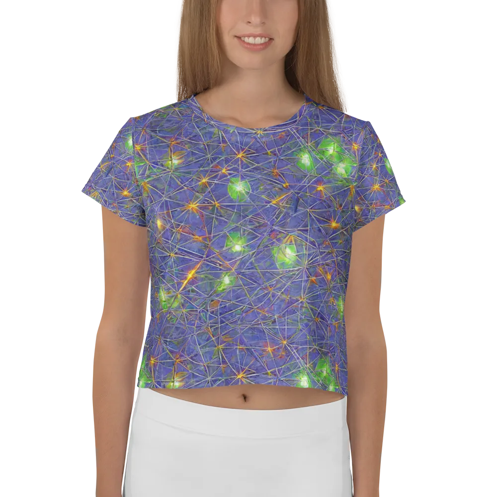 Violet Voltage on Crop Tee — Front