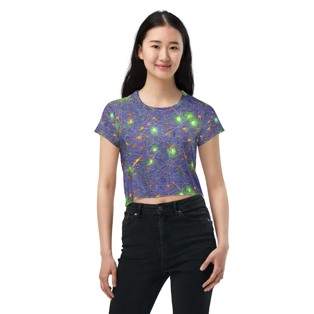 Violet Voltage on Crop Tee — Front