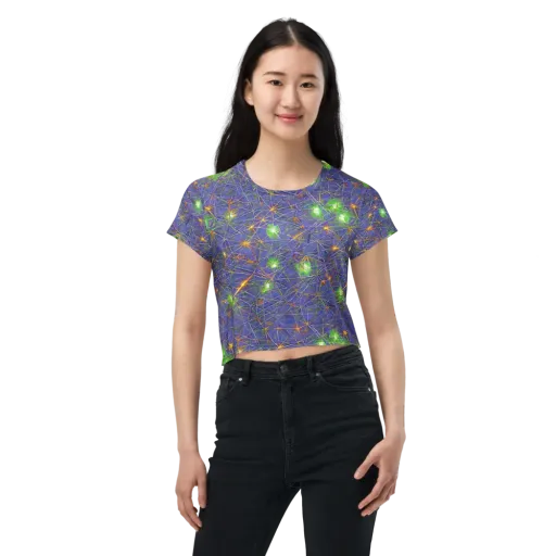 Violet Voltage on a Crop Tee