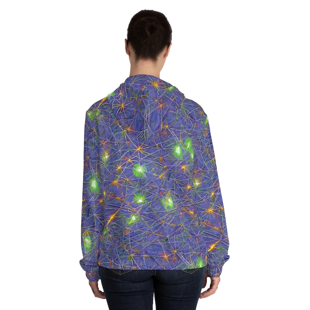 Violet Voltage on Women's Full-Zip Hoodie — Back On Person