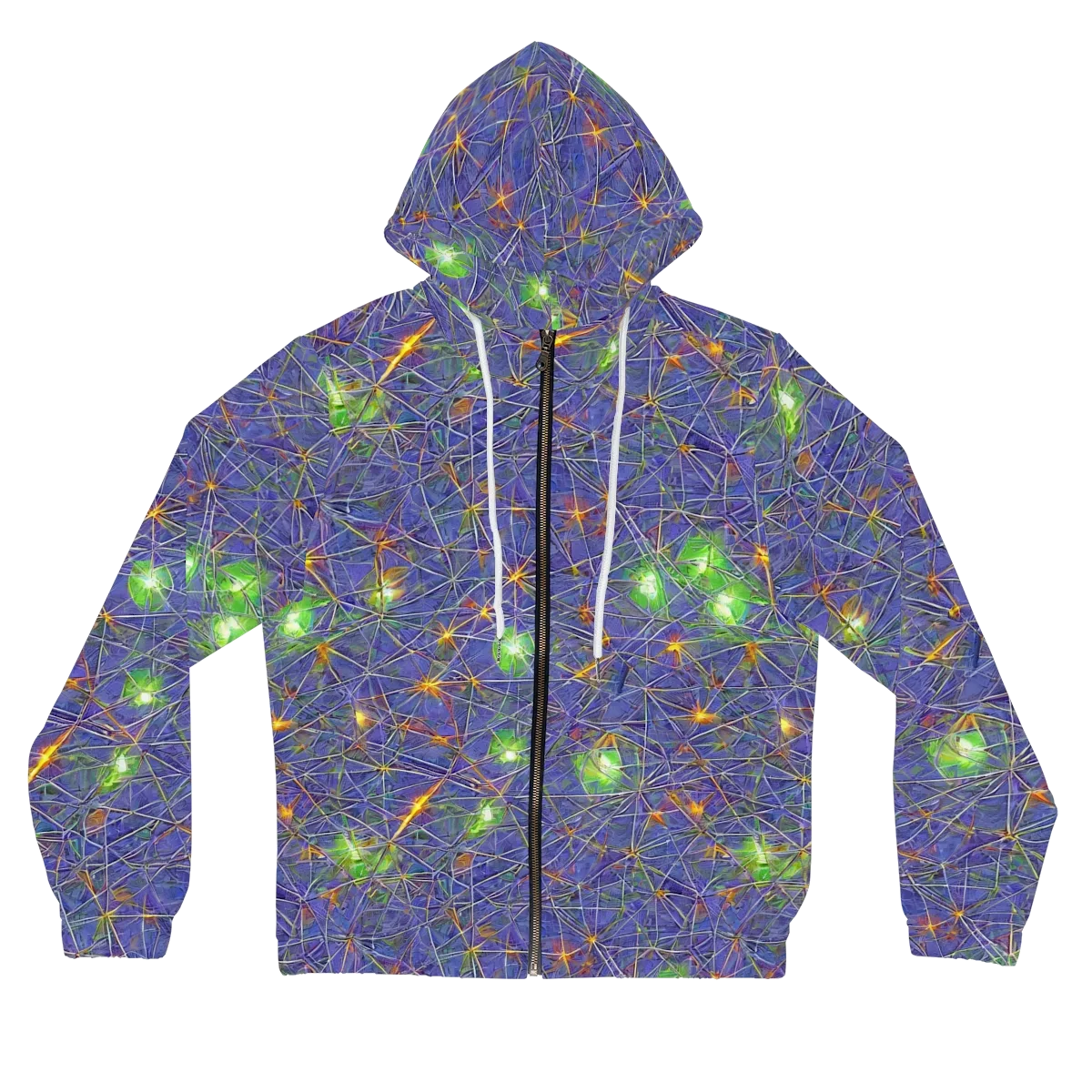 Violet Voltage on Women's Full-Zip Hoodie — Front