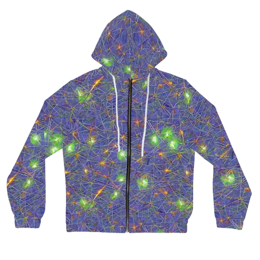 Violet Voltage on a Women's Full-Zip Hoodie