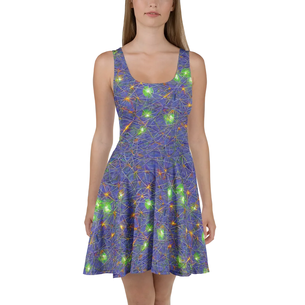 Violet Voltage on Skater Dress — Front
