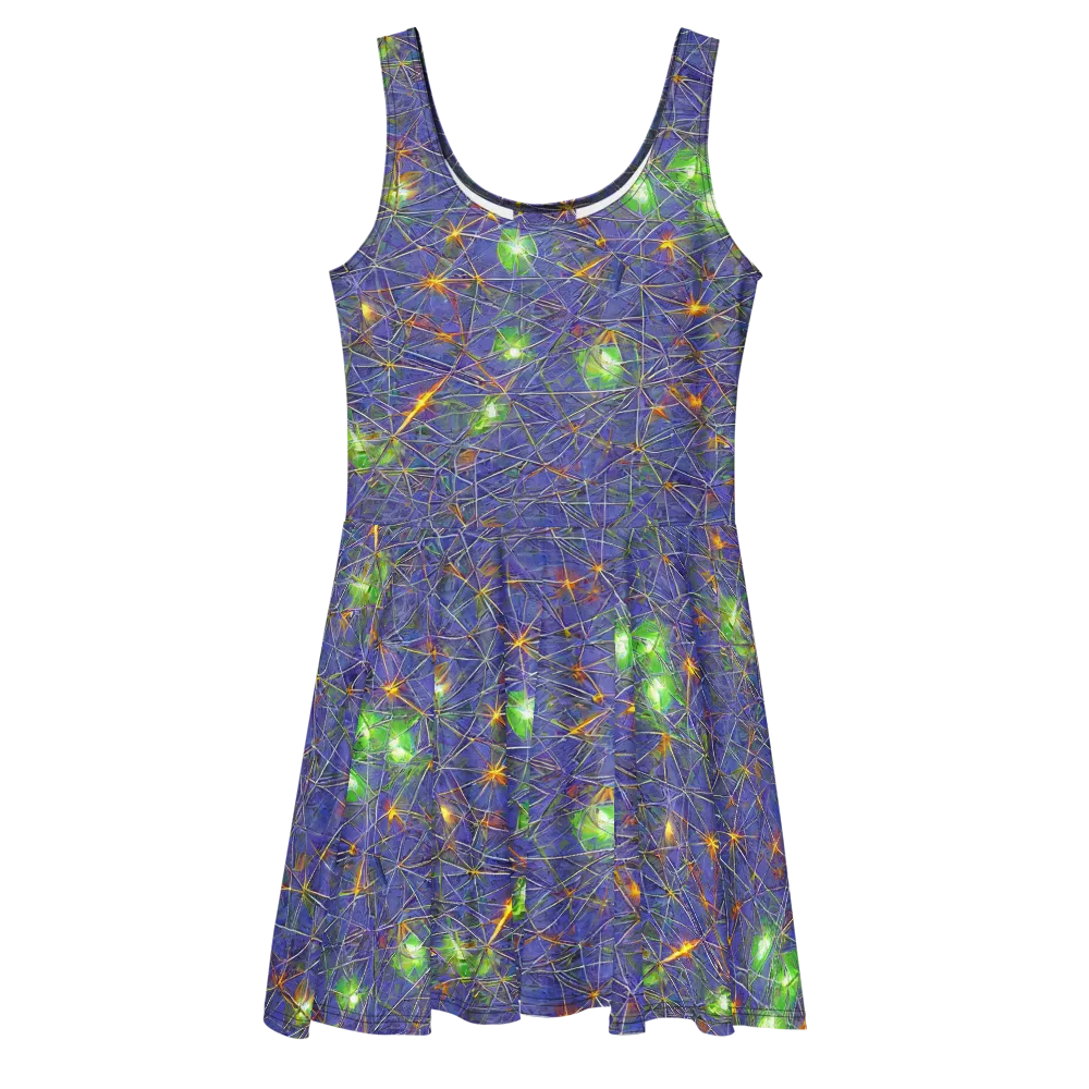 Violet Voltage on Skater Dress — Front