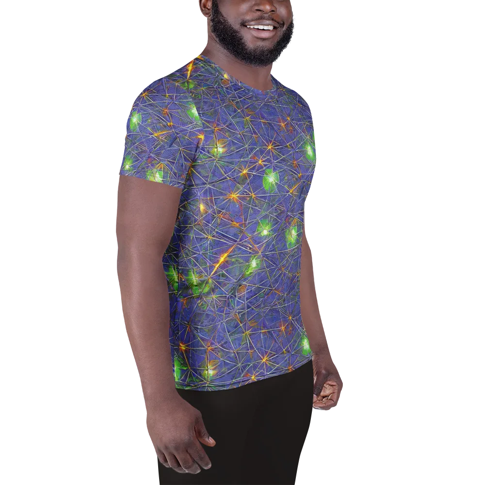 Violet Voltage on Men's Athletic T-Shirt — Right
