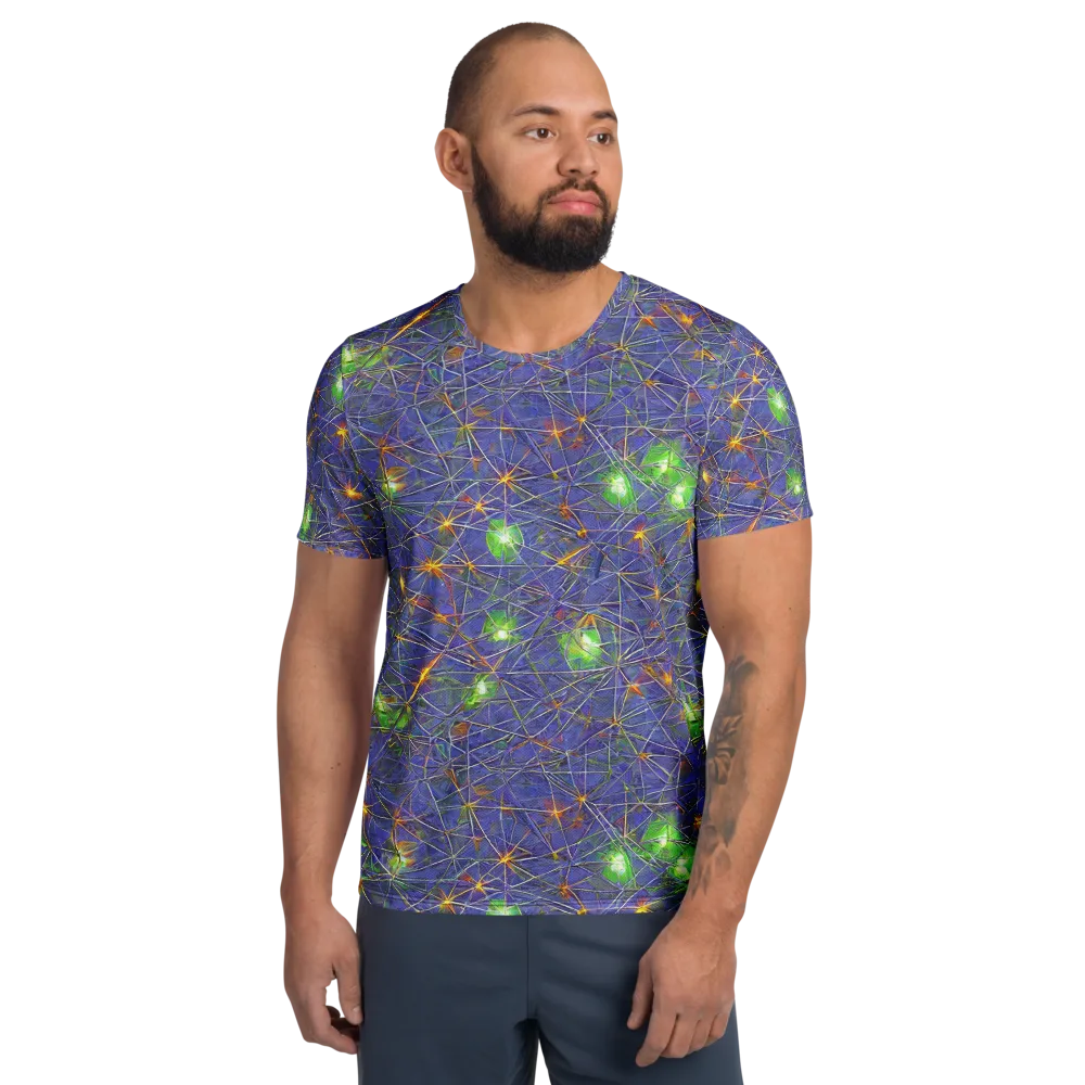 Violet Voltage on Men's Athletic T-Shirt — Front