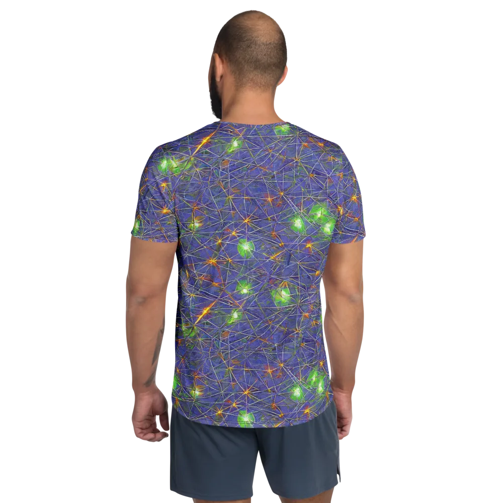 Violet Voltage on Men's Athletic T-Shirt — Back