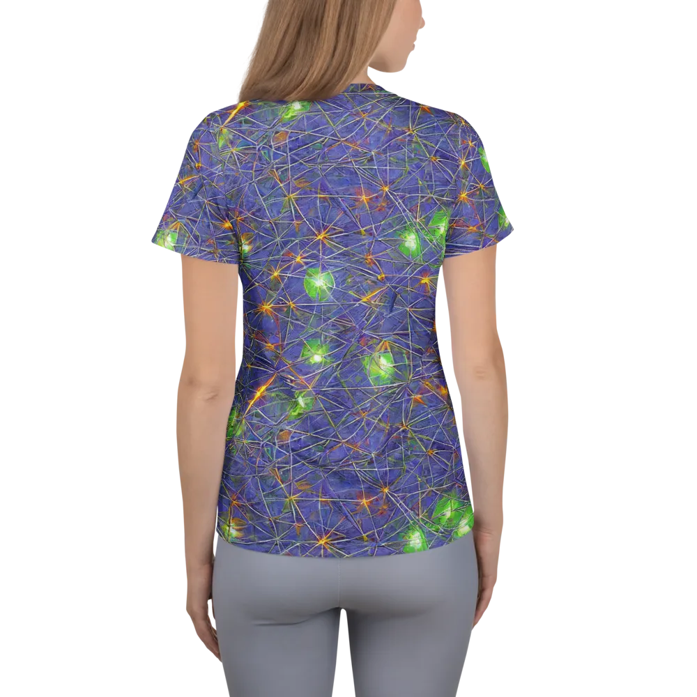 Violet Voltage on Women's Athletic T-Shirt — Back