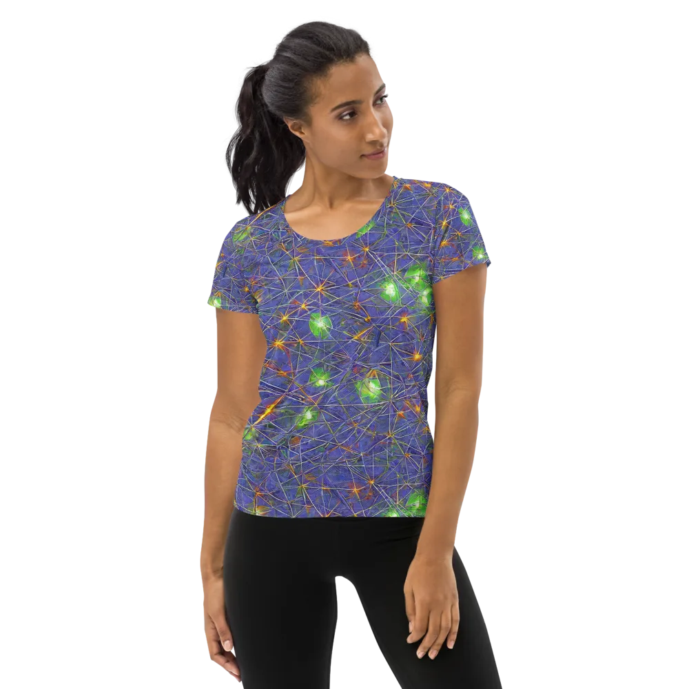 Violet Voltage on Women's Athletic T-Shirt — Front