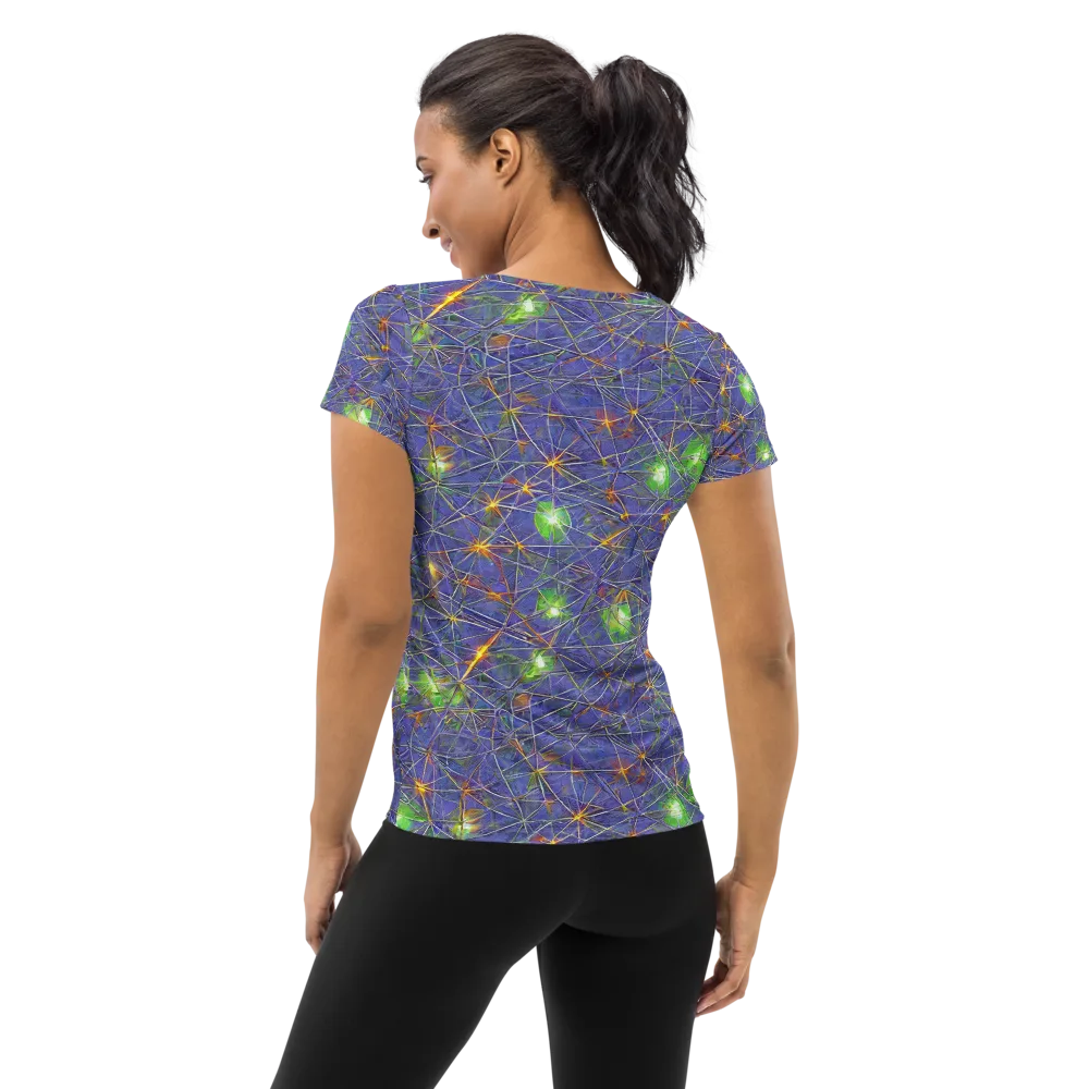 Violet Voltage on Women's Athletic T-Shirt — Back