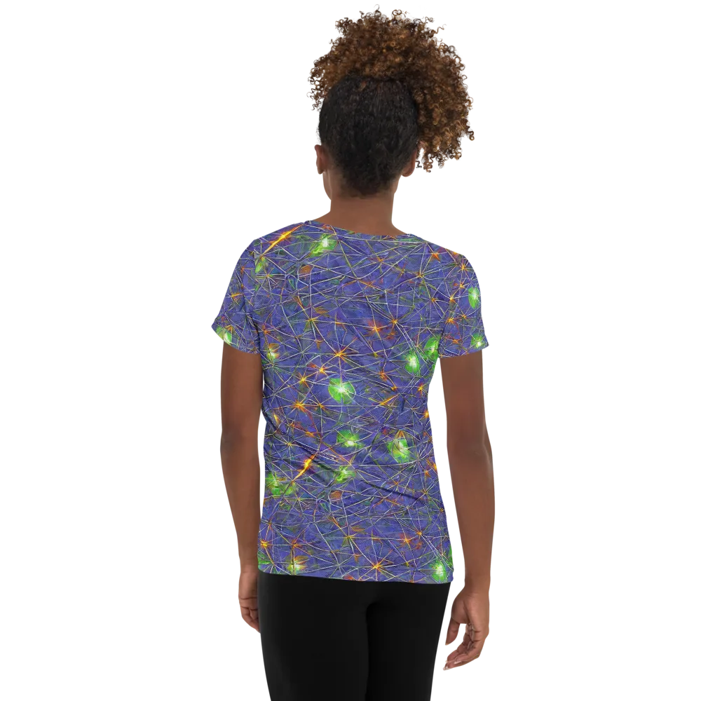 Violet Voltage on Women's Athletic T-Shirt — Back