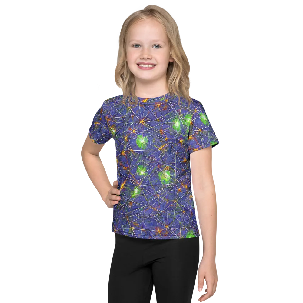 Violet Voltage on Kids Crew Neck T-Shirt — Front