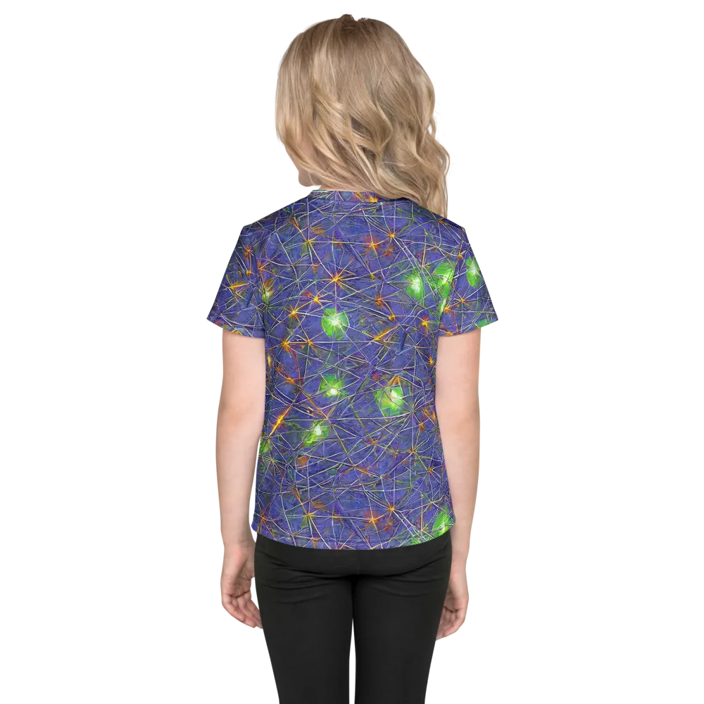 Violet Voltage on Kids Crew Neck T-Shirt — Back