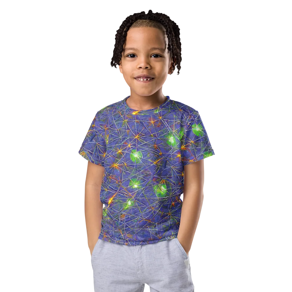 Violet Voltage on Kids Crew Neck T-Shirt — Front