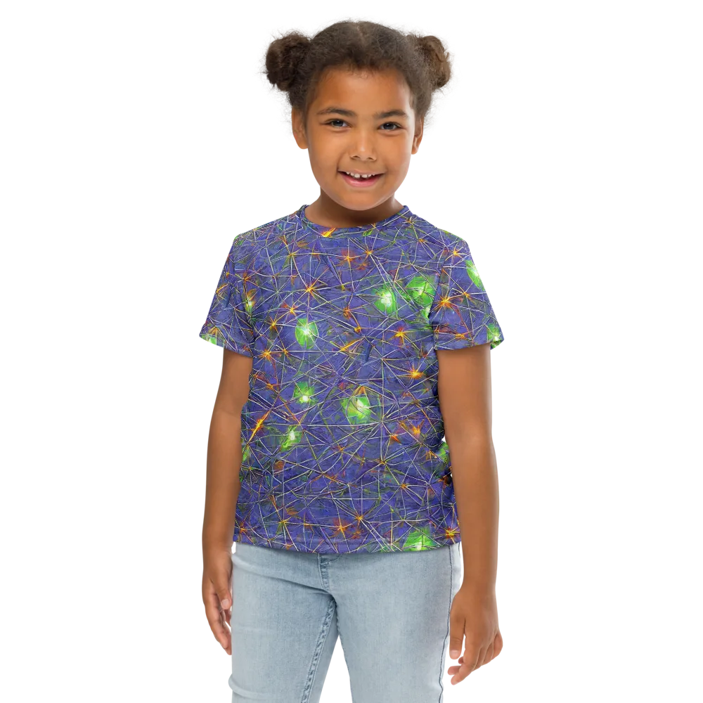 Violet Voltage on Kids Crew Neck T-Shirt — Front