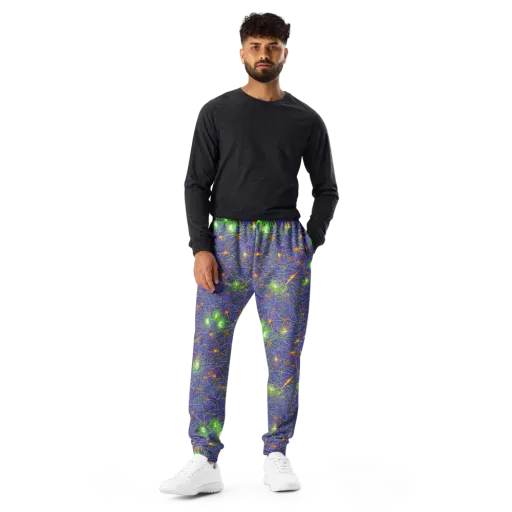 Violet Voltage on a Men's Joggers