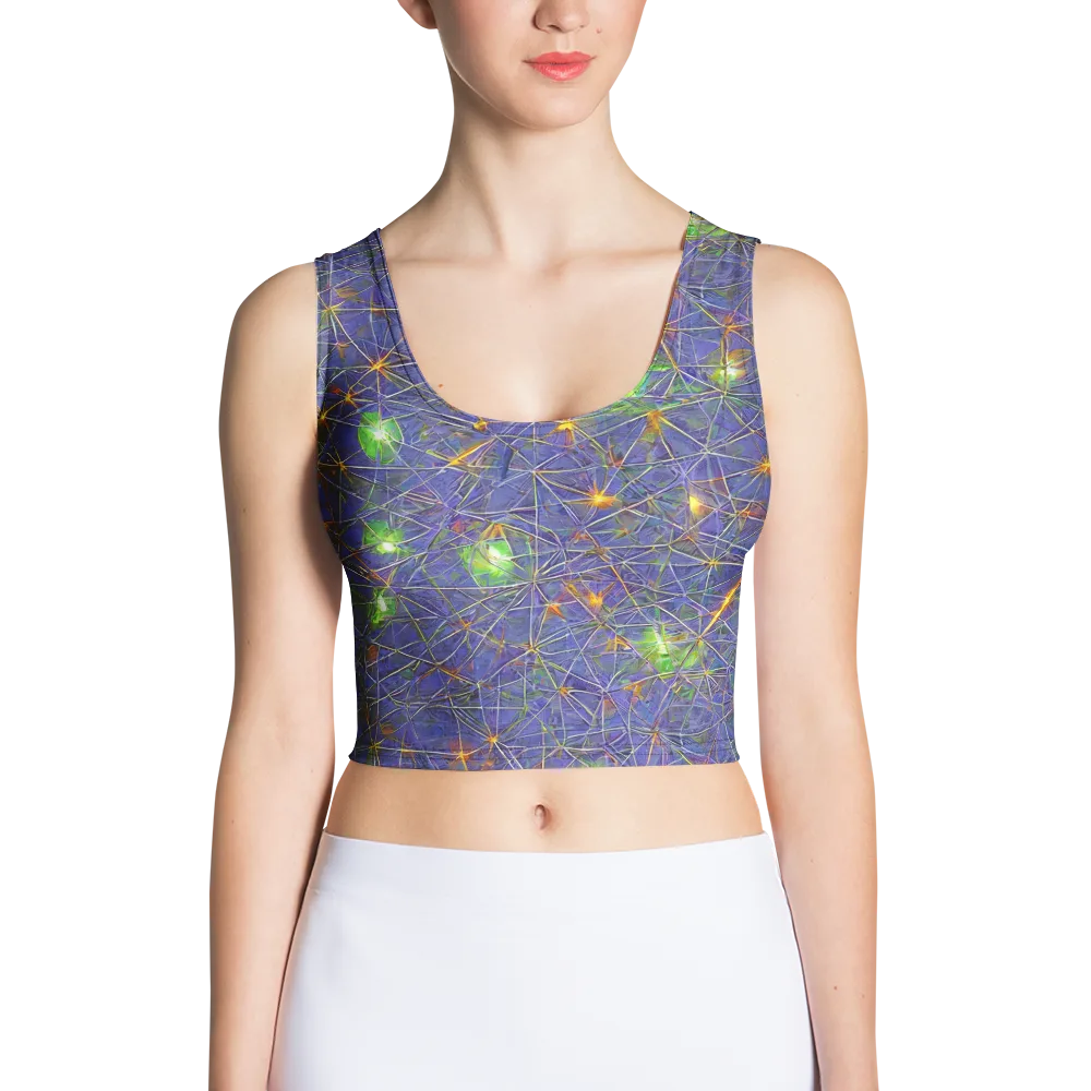 Violet Voltage on Crop Top — Front