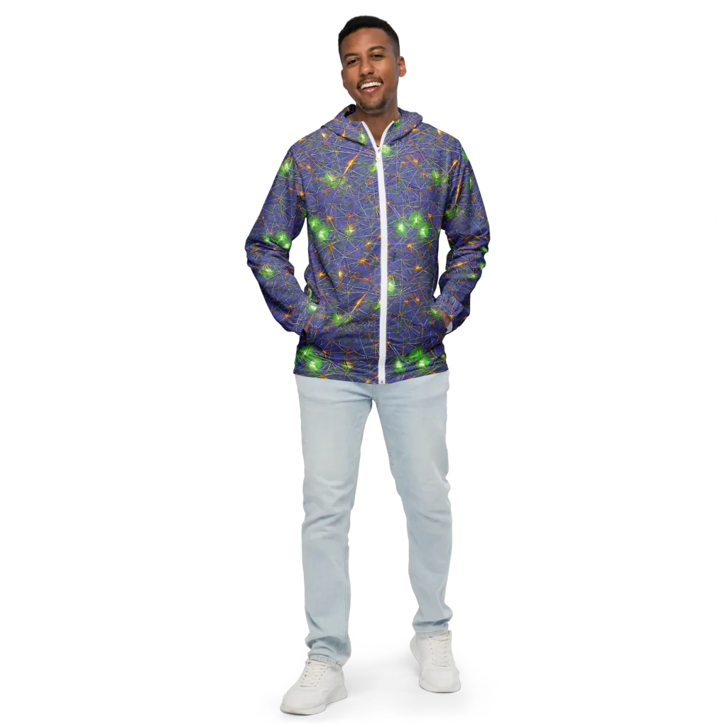 Violet Voltage on Men's Windbreaker — Front