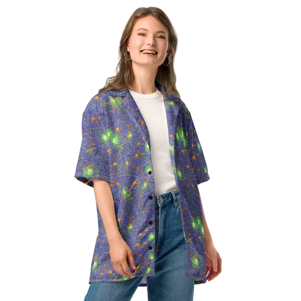 Violet Voltage on Button Shirt — Front