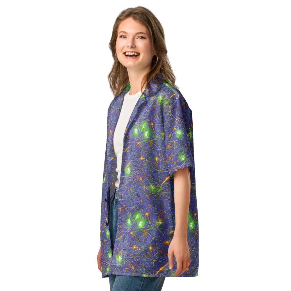 Violet Voltage on Button Shirt — Left Front