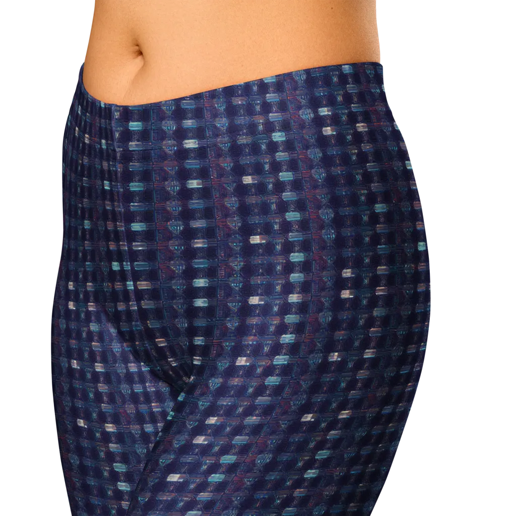 Midnight Circuit on Capri Leggings — Zoomed-in