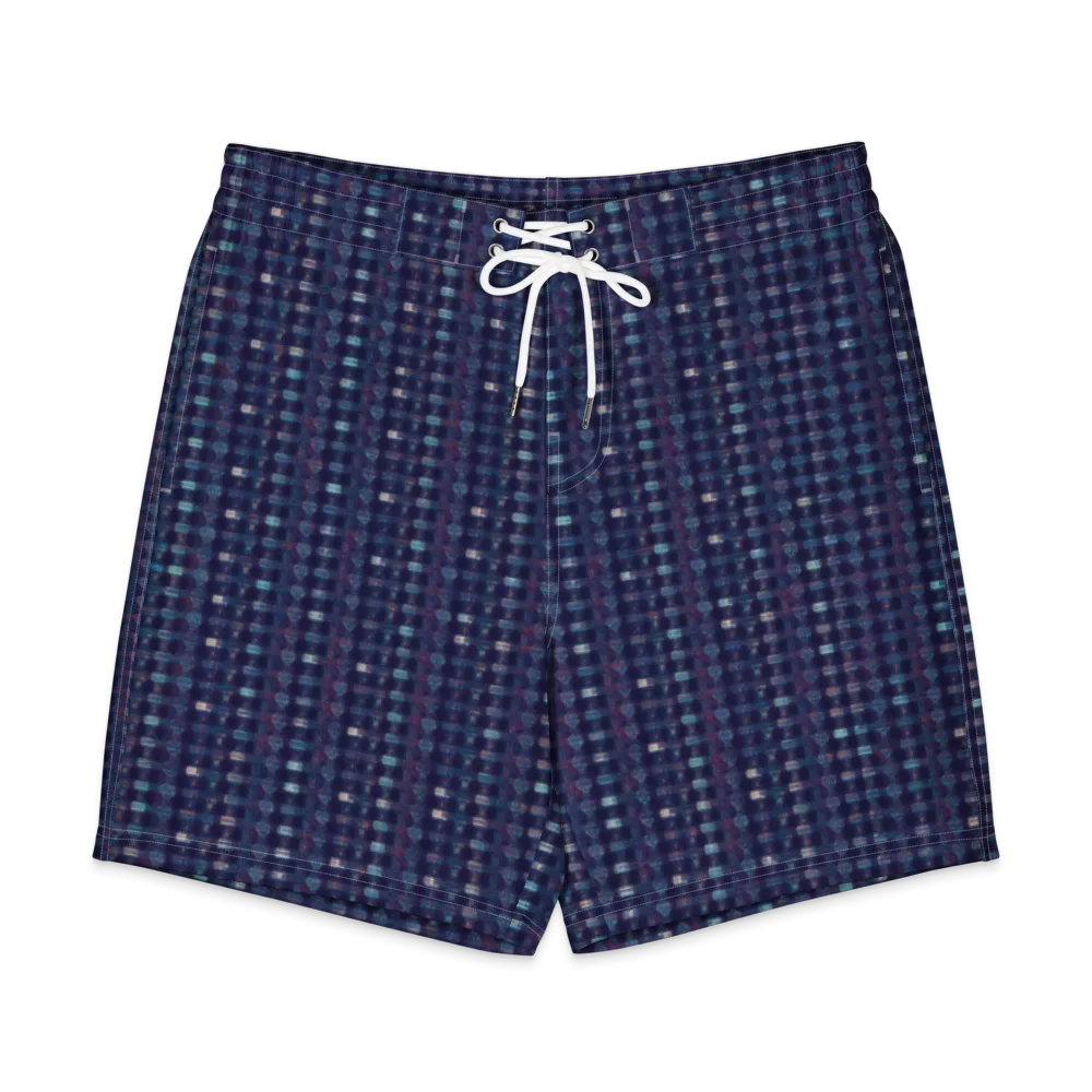 Midnight Circuit on Men's Board Shorts — Front