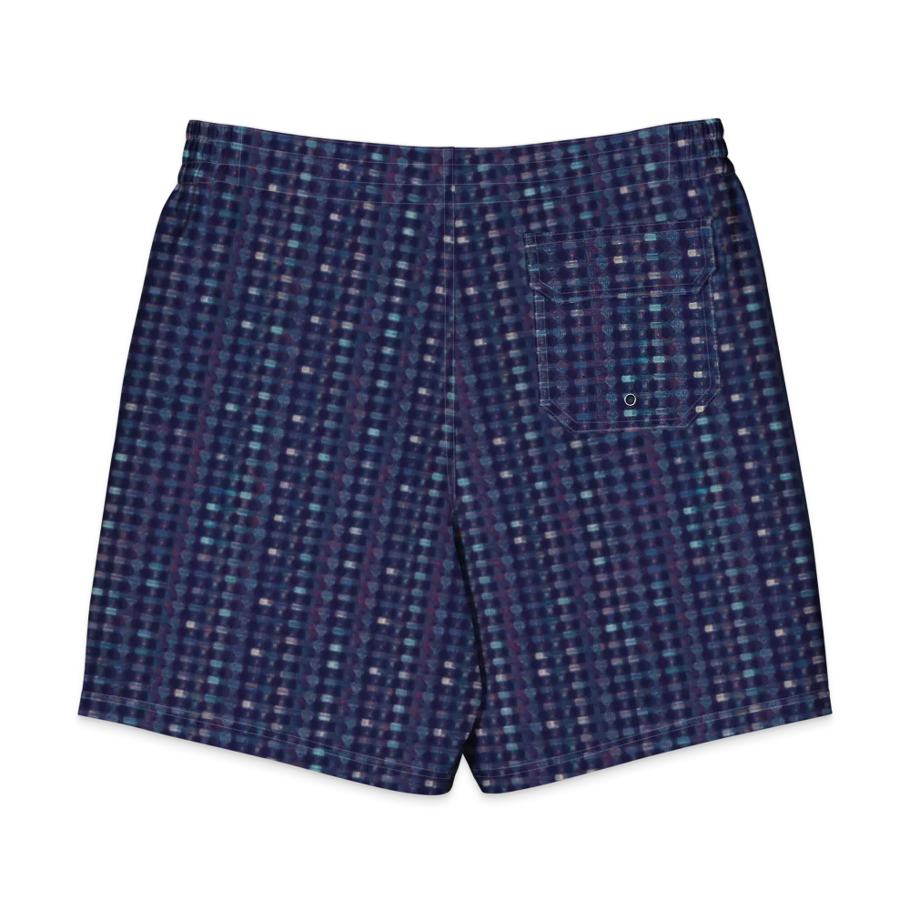 Midnight Circuit on Men's Board Shorts — Back