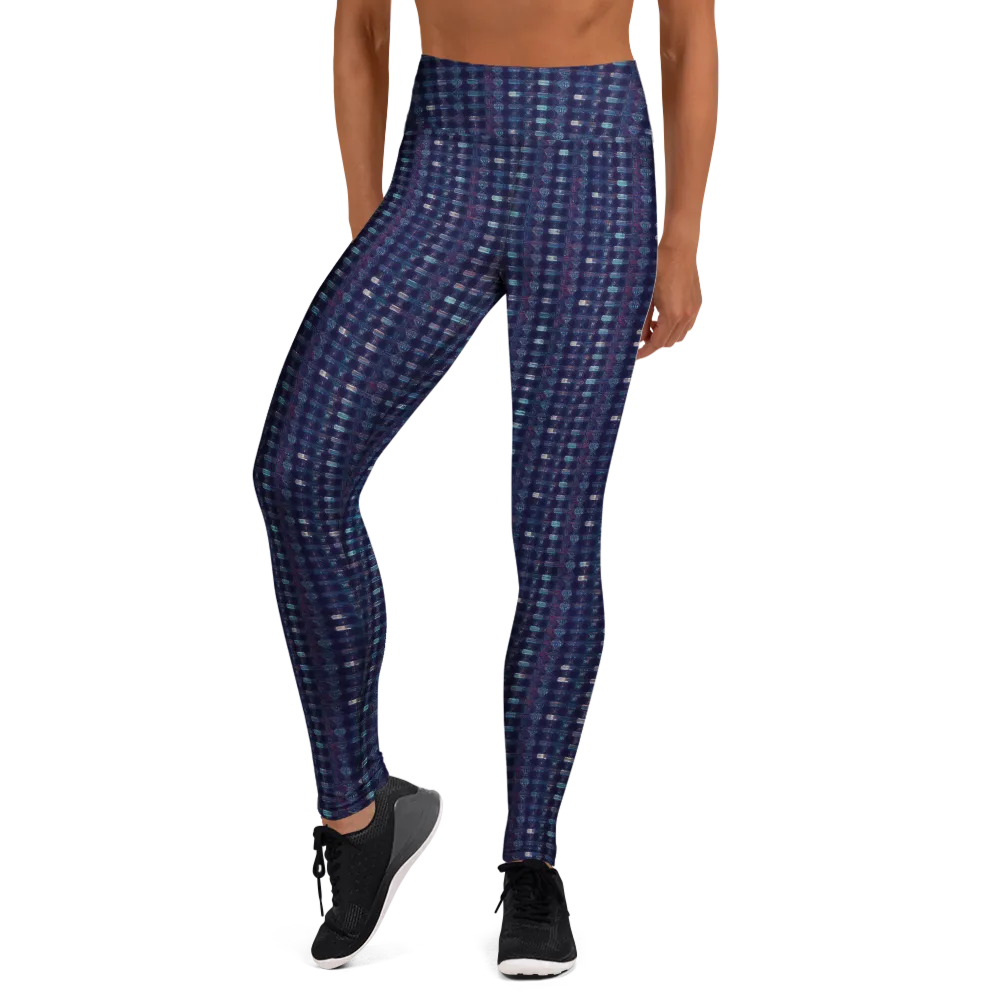 Midnight Circuit on Yoga Leggings — Front