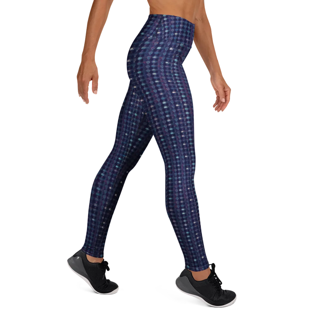 Midnight Circuit on Yoga Leggings — Right