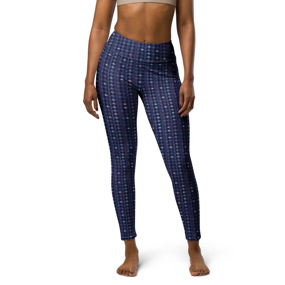Midnight Circuit on Yoga Leggings — Front