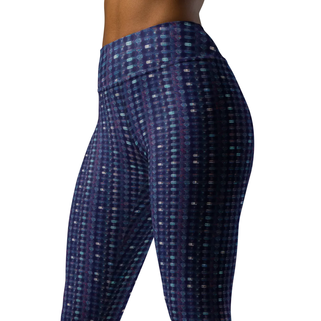 Midnight Circuit on Yoga Leggings — Left Front