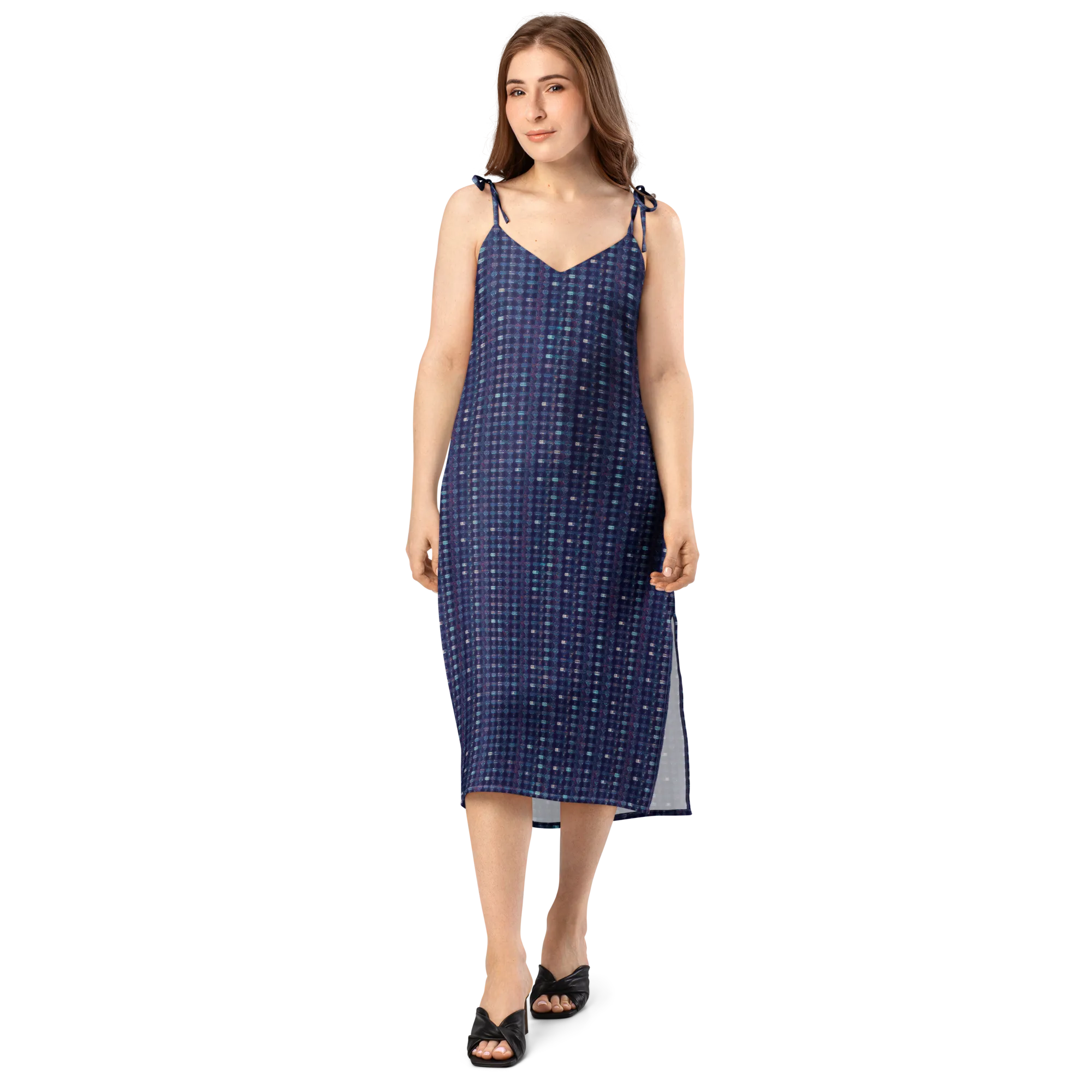 Midnight Circuit on Slip Dress — Front