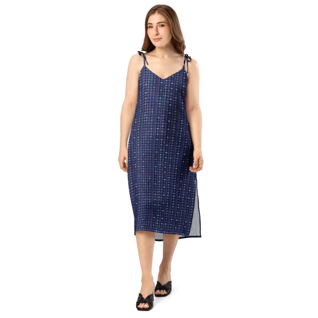 Midnight Circuit on Slip Dress — Front