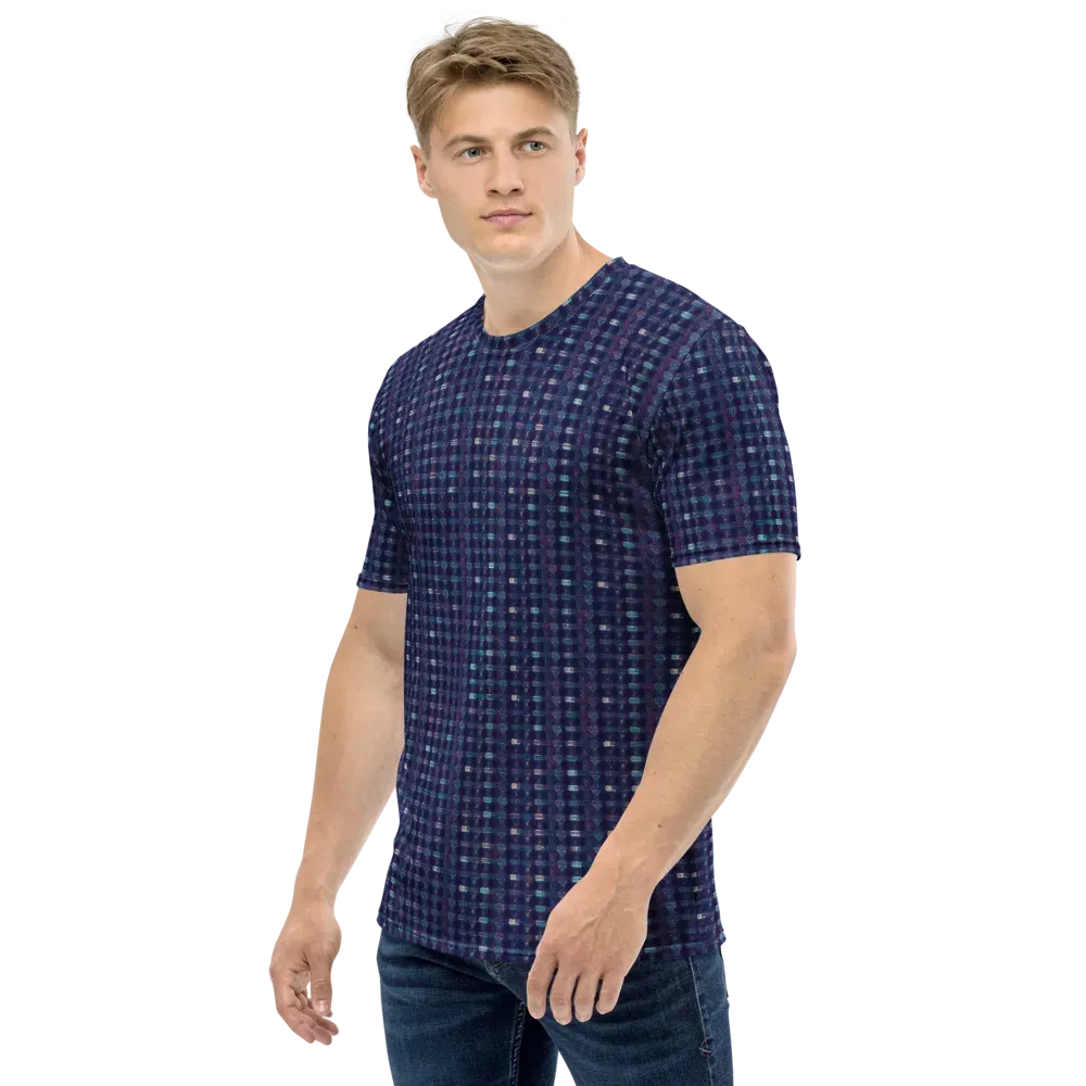 Midnight Circuit on Men's Crew Neck T-Shirt — Left